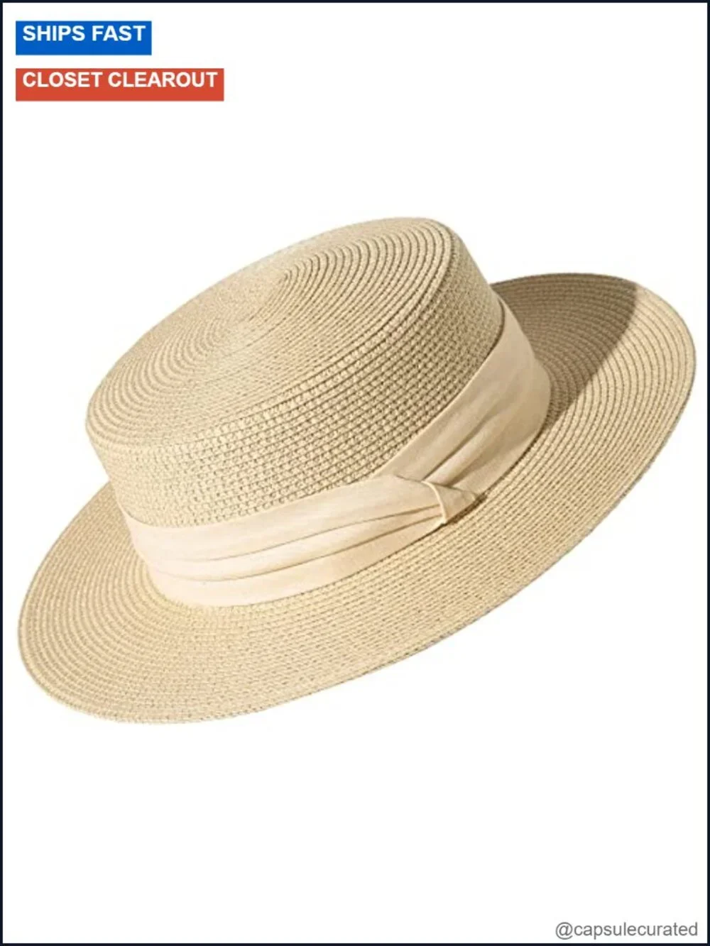 Women's Wide Brim Straw Boater Hat Foldable Packable Sun Hat Summer Beach